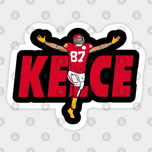 Kelce 87, Kansas City Football Sticker by FanSwagUnltd